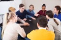 Students playing Mafia game