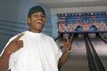 Happy Young Man At Bowling Alley Royalty Free Stock Photo