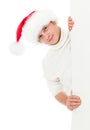 Happy young man in Christmas Santa's hat Royalty Free Stock Photo