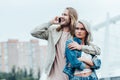 happy young man embracing his girlfriend Royalty Free Stock Photo