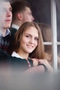 Happy young man embracing his girlfriend Royalty Free Stock Photo