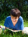 Young Man read a Book Royalty Free Stock Photo