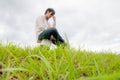 Happy young man rest Royalty Free Stock Photo