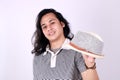 Happy Young Man Wearing Hat Smiling