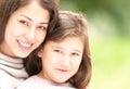 Happy young mother with her small daughter. Royalty Free Stock Photo