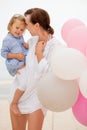 Happy young mother with her small daughter Royalty Free Stock Photo