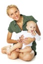 Happy young mother holding her baby boy Royalty Free Stock Photo