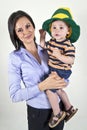 Happy mother and baby son Royalty Free Stock Photo