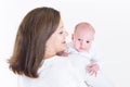 Happy young mother holding her newborn baby Royalty Free Stock Photo