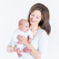 Happy young mother holding her newborn baby Royalty Free Stock Photo