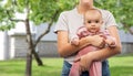 Happy young mother holding little baby daughter Royalty Free Stock Photo