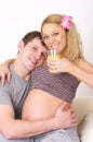 Happy young pregnant couple Royalty Free Stock Photo