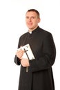 Happy young priest Royalty Free Stock Photo