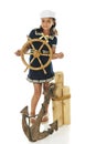 Happy Young Sailor Girl Royalty Free Stock Photo
