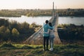 Happy young sporty couple sharing romantic moments Royalty Free Stock Photo