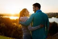 Happy young sporty couple sharing romantic moments Royalty Free Stock Photo