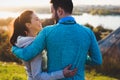 Happy young sporty couple sharing romantic moments Royalty Free Stock Photo