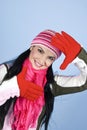 Happy young winter woman Royalty Free Stock Photo