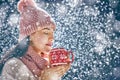 Woman with a cup of hot tea Royalty Free Stock Photo