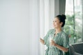 Happy young woman drinking milk Royalty Free Stock Photo