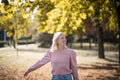 Young woman enjoying in the park