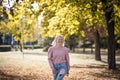 Young woman enjoying in the park