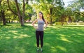 Happy young woman exercising outdoors Royalty Free Stock Photo