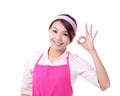 Happy young woman housewife mother Royalty Free Stock Photo