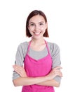 Happy young woman housewife Royalty Free Stock Photo