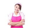 Happy young woman housewife Royalty Free Stock Photo