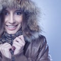 Happy young woman wearing winter Royalty Free Stock Photo