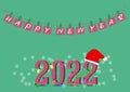 Card for Merry Christmas Happy New Year 2022 design vector illustration graphic Royalty Free Stock Photo