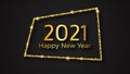 2021 Happy New Year gold background Royalty Free Stock Photo