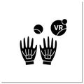 Haptic gloves glyph icon Royalty Free Stock Photo