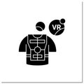 Haptic suit glyph icon Royalty Free Stock Photo
