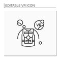 Haptic suit line icon Royalty Free Stock Photo