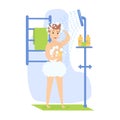 Hapy man taking shower Royalty Free Stock Photo