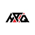 HAQ triangle letter logo design with triangle shape. HAQ triangle logo design monogram. HAQ triangle vector logo template with red Royalty Free Stock Photo