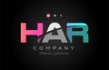 HAR h a r three letter logo icon design