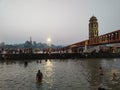 Har ki paudi ganga river morning men bath