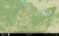 Haradok District outlined, Belarus. Topographic Humanitarian Royalty Free Stock Photo