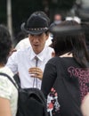 Japanese man with cowboy hat in Harajuku, Tokyo