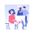 Harassment at a workplace isolated concept vector illustration. Royalty Free Stock Photo