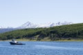 Harberton village from Beagle channel Argentina landscape