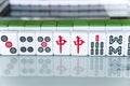 HARBIN, CHINA - DEC 30, 2018: Mahjong is the ancient asian board game
