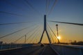 View of cable bridge in Harbin, China Royalty Free Stock Photo