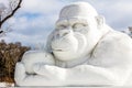 Harbin, China - February 2013: International Snow Sculpture Art Expo