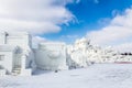 Harbin, China - February 2013: International Snow Sculpture Art Expo