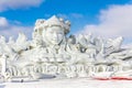 Harbin, China - February 2013: International Snow Sculpture Art Expo