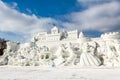 Harbin, China - February 2013: International Snow Sculpture Art Expo